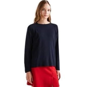 Gebreide Trui - Ronde Hals - Grijs - Wol/Kasjmier Mix