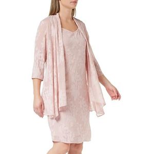 Gina Bacconi Chiffon jacquard jurk & jas voor dames cocktail, Roze, 40