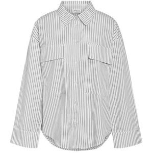 Noisy May - Nmfreja Shirt Wvn Noos - Blouse - Bright White/Black