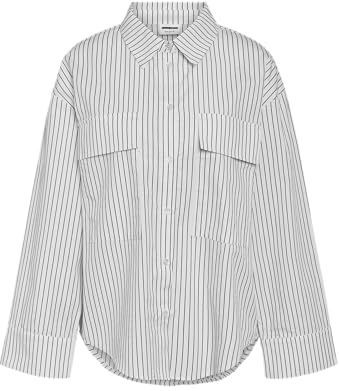 Noisy May - Nmfreja Shirt Wvn Noos - Blouse - Bright White/Black