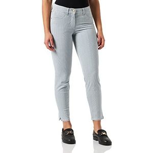 GERRY WEBER Edition Dames 822033-66872 jeans, blauw/ecru/wit strepen, 40R, blauw/ecru/witte strepen, 40