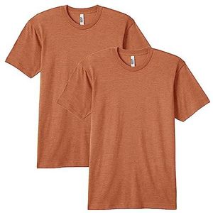 American Apparel Unisex-Adult Tri-Blend Track T-shirt, Style GTR401, 2-Pack, Tri-roest (2-pack), M