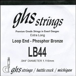 GHS™ Strings »PHOSPHOR BRONS SINGLE STRING - 044 WOUND - LOOP END - BANJO« enkele snaar voor banjo - fosfor brons - Loop End - dikte: 044