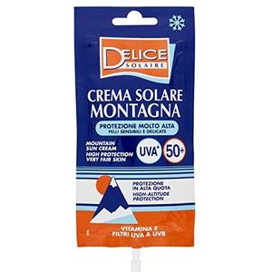 Delice Solaire Zonnecrème, mini-formaat, zeer hoge bescherming SPF50+ voor de gevoelige en gevoelige huid, dermatologisch getest - zak 50 ml