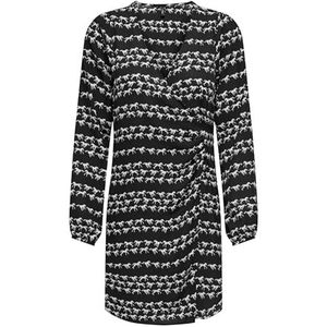 ONLALMA Life Poly L/S GINA Dress AOP, Zwart/Aop: 582 Pure Horse Run, M