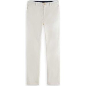 Scotch & Soda Core-Stuart-stretch katoenen chinobroek voor heren, off-white, 31W / 36L