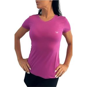 Emporio Armani - T-shirt - Roze - V-hals - Korte Mouw