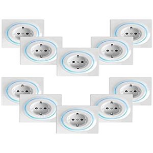 Fibaro FGWOF-011 EU ZW5 Z-Wave inbouwstopcontact - Walli Outlet type F, 10 stuks
