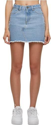 Urban Classics Dames Rok Ladies Heavy Mini Denim Rok New Light Blue Washed 27, New Light Blue Washed, 27