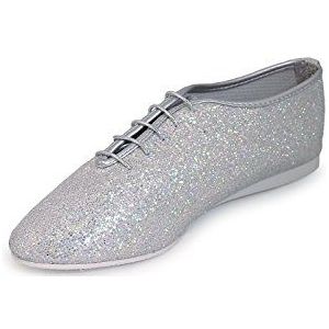 Roch Valley Dames Hologram Jazz Schoenen, Zilver, 6.5 UK