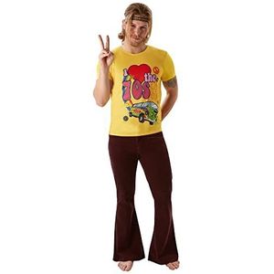 Rubie's Officieel T-shirt met opdruk ""I Love The 70's"", kostuum voor volwassenen, maat L