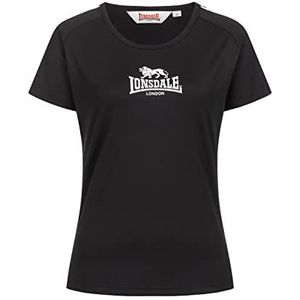 Lonsdale Halyard T-shirt voor dames, zwart/wit, S