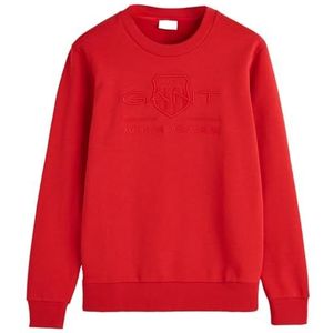 GANT REG Tonal Shield C-Neck Sweat, robijnrood, M