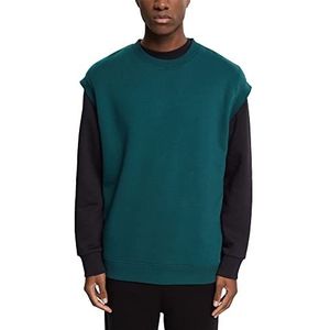 edc by ESPRIT Heren 122CC2J305 Sweatshirt, 376/DARK Teal Green 2, L