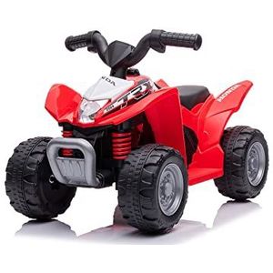 Sport1 Elektrische quad voor kinderen, replica Honda TRX 250X, kindermotorfiets 6 volt, snelheid 2,8 km/u, afmetingen: 65,5 x 38,5 x 43,5 cm, voor kinderen tot 20 kg, oplaadbaar, met oplader, rood