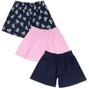 Chicco, Shorts voor meisjes, set van 3 korte shorts van 100% katoen, ideaal voor lente en zomer, kleding voor meisjes en jongens, Meerkleurig., 24 Maanden