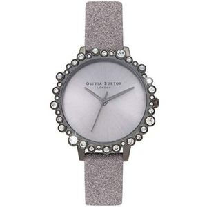 Olivia Burton Analoog kwartshorloge met lila leren band voor dames - OB16US51