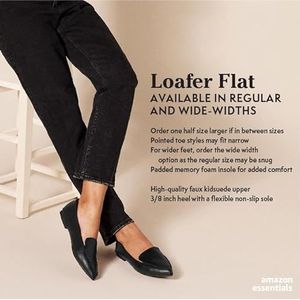 Amazon Essentials Loafer voor dames, plat, Camel kunstleer, 3,5 UK