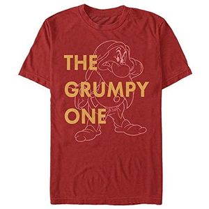 Disney Snow White - One Grumpy Dwarf Unisex Crew neck T-Shirt Red L