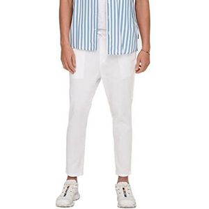 ONLY & SONS herenbroek effen, wit (bright white), XL