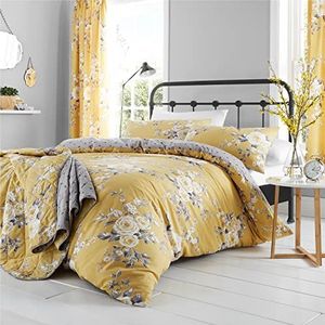 Catherine Lansfield Canterbury Easy Care tweepersoons dekbedovertrekset Ochre