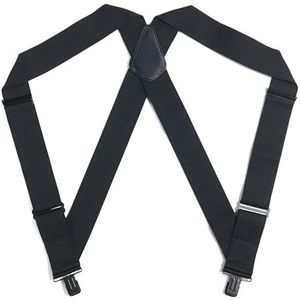 Carhartt Robuuste flexibele elastische bretels voor heren, Elastische Full Swing Side Clip (zwart), One Size