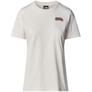 The North Face SS Outdoor Graphic T-Shirt voor dames White Dune M