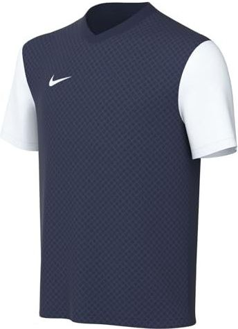 Nike Uniseks-Kind Short Sleeve Top Y Nk Df Tiempo Prem Ii Jsy Ss, Marineblauw - Wit, DH8389-410, XS
