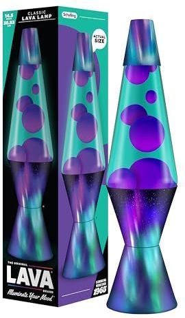 la.va - Aurora Borealis - Tafellamp - Paars en Teal - Hoogte 37 cm - G9 Fitting