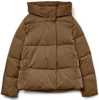 Vmstella - Jas - Winterjas - Hoge Opstaande Kraag - Lange Mouwen - Drukknoopsluiting en Ritssluiting