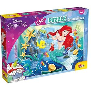 LISCIANI - Disney Puzzle Ariel - Puzzel en Kleur je Favoriete Scènes - Vanaf 7 Jaar - Grootformaatpuzzel met 250 Stukken - Stimuleert Vaardigheden