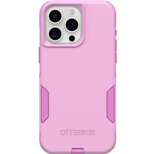 OtterBox iPhone 15 Pro MAX (alleen) Commuter Series Case - RUN WILDFLOWER (roze), slank en stevig, zakvriendelijk, met poortbescherming