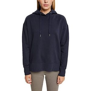 ESPRIT Sweatshirt met capuchon, 400/marineblauw, XS
