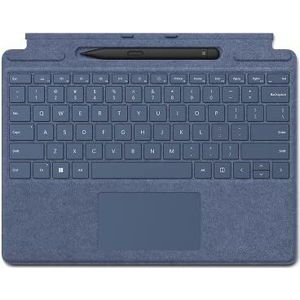 Microsoft Surface Pro 8/9 / X Signature Keyboard saffierblauw in bundel met Slim Pen 2 Black