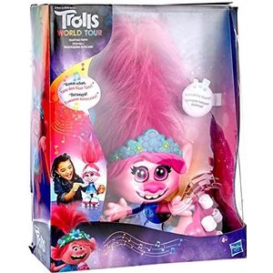 DreamWorks Trolls World Tour Haardans Poppy, interactieve, sprekende en zingende pop met beweegbaar haar, voor meisjes en jongens vanaf 4 jaar