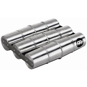 Meinl Percussion SSH3-M Aluminium Samba Shaker - Triple (Medium), 27 cm lengte, zilver
