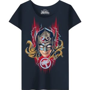 Marvel WOTLATMTS010 T-shirt voor dames, marineblauw, maat M, Marine., M