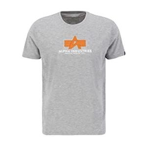 Alpha Industries Basic T Rubber T-shirt voor Mannen Grey Heather