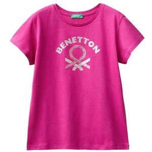 United Colors of Benetton T-shirt voor meisjes en meisjes, Paars, 130