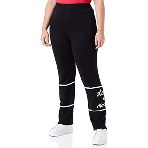Moschino Love Women's Jog with Italic Logo Jacquard Intarsia on Bottom Casual Broek, Zwart, 44