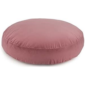 OLIFANT TOYS CANDY Vloerkussens, pluche comfortabele zitkussens, voor slaapkamer, woonkamer, kinderkamer, unieke decoratie, zachte knuffelkussens, velours, 1 x Ø 60 cm, roze