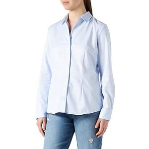 Seidensticker Dames slim fit blouse met lange mouwen, lichtblauw, 42