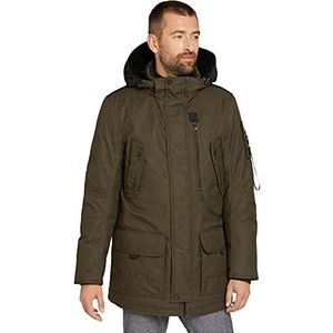 TOM TAILOR Uomini Parka met capuchon 1026755, 28000 - Green Twill Structure, M