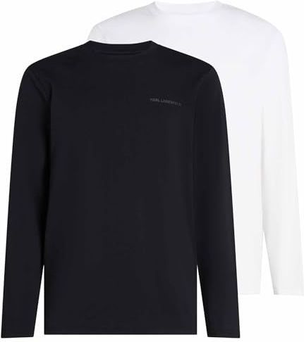 Karl Lagerfeld - T-shirts - Zwart/Wit - Lot van 2 - Lange Mouwen