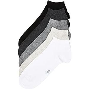 ESPRIT Heren Korte sokken Solid-Mix 5-Pack M SN Katoen Kort eenkleurig Multipack 5 Paren, Veelkleurig (Sortiment 0010), 40-46