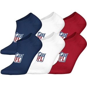 NFL SHIELD 6pk Sneaker Socks - BLU/WHT/RED - 39/42