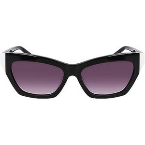 DKNY Dames DK547S zonnebril, zwart/wit, eenheidsmaat, Zwart/Wit, one size