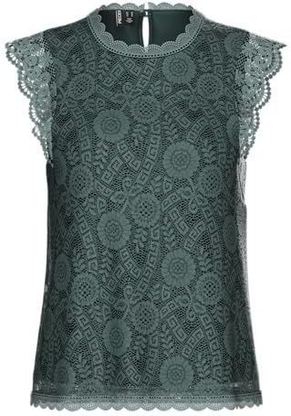 PIECES Blouse 'PCOLLINE'  donkergroen