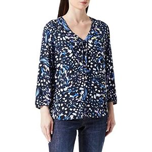 GERRY WEBER Edition Dames 860013-66405 blouse, blauw print, 34, Blauw opdruk.