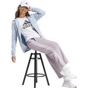 adidas Dames Essentials 3-Stripes fleece joggingbroek met open zoom